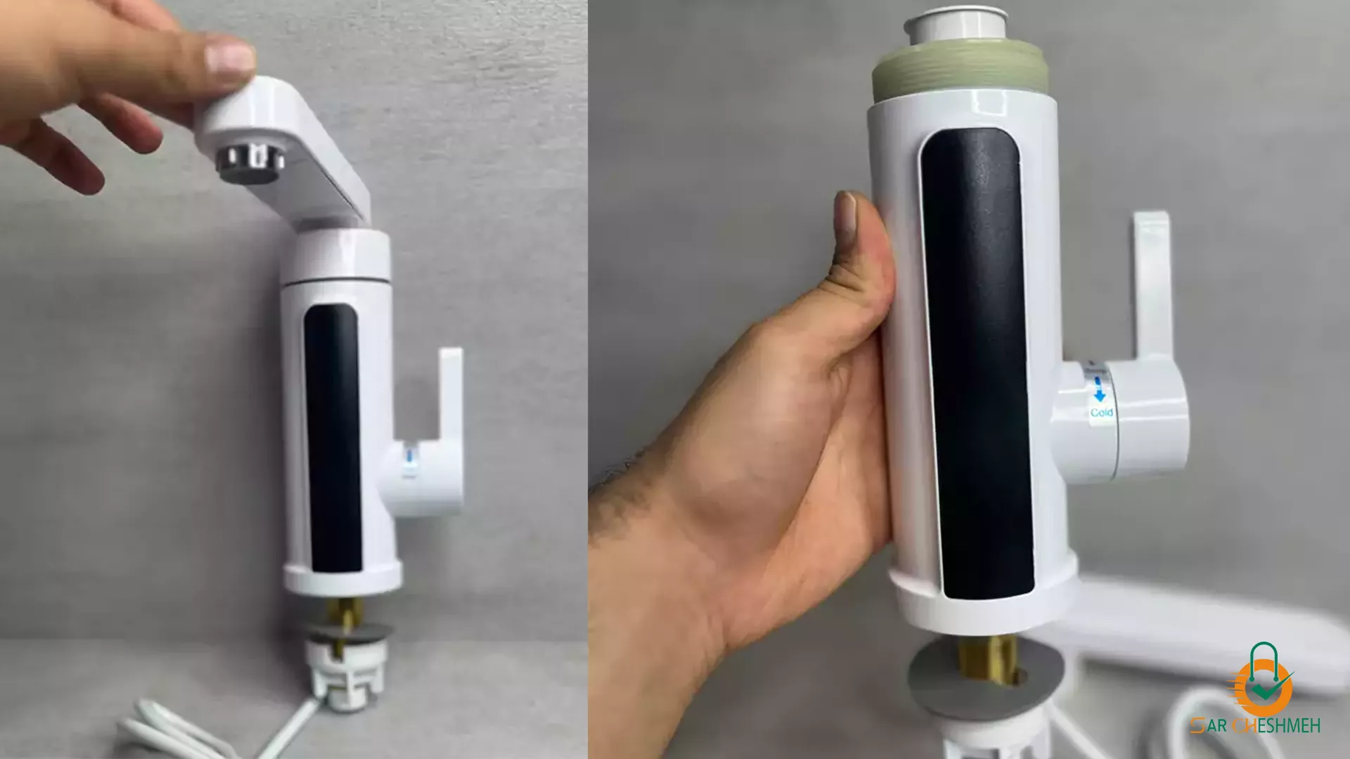 شیر آب برقی گرم کن دار 3000w (سفید)