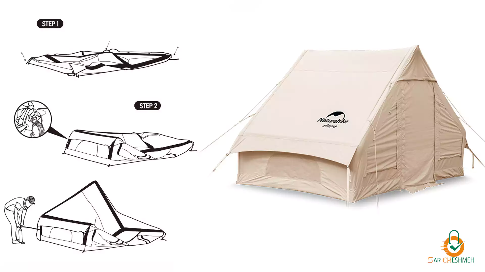 چادر بادی نیچرهایک NH20ZP009، چادر بادی گلمپینگ نیچرهایک مدل NH20ZP009