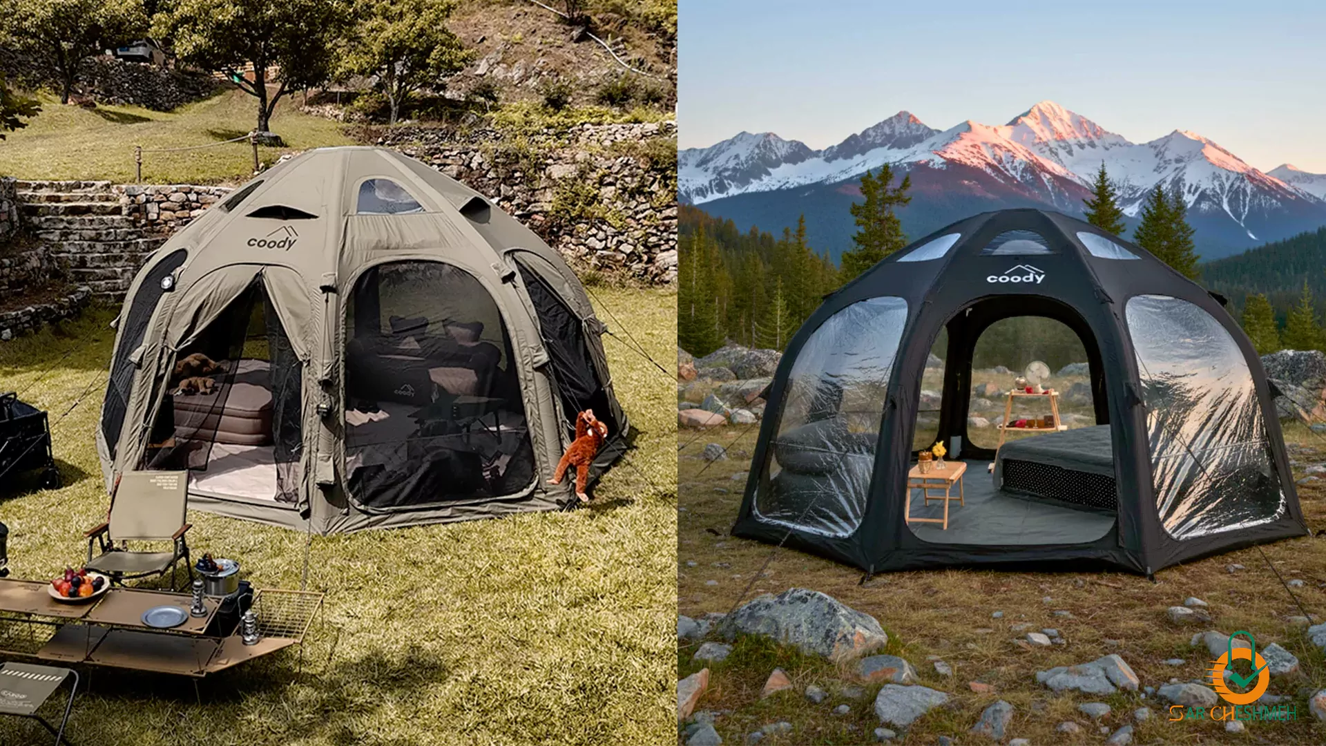 چادر بادی 4 تا 5 نفره کودی مدل Dome