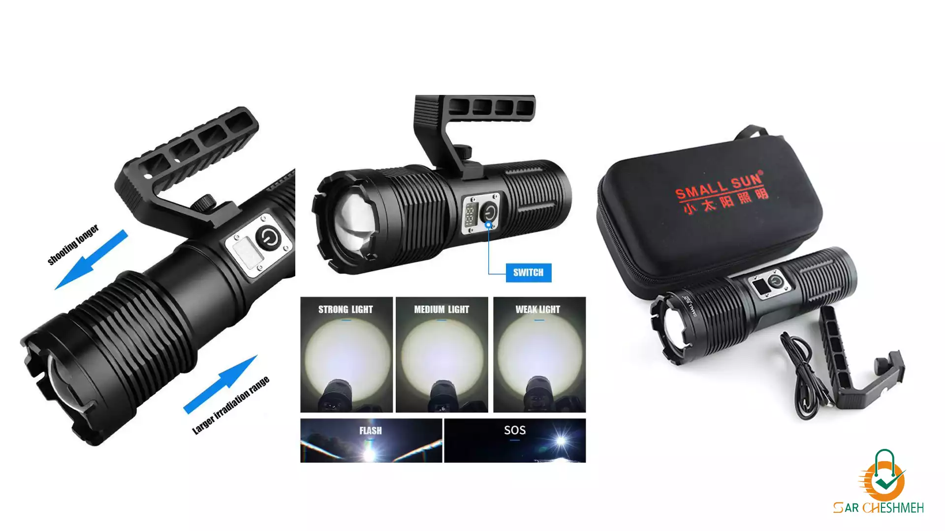 چراغ قوه پلیسی زومدار اسمال سان مدل ZY-S2303