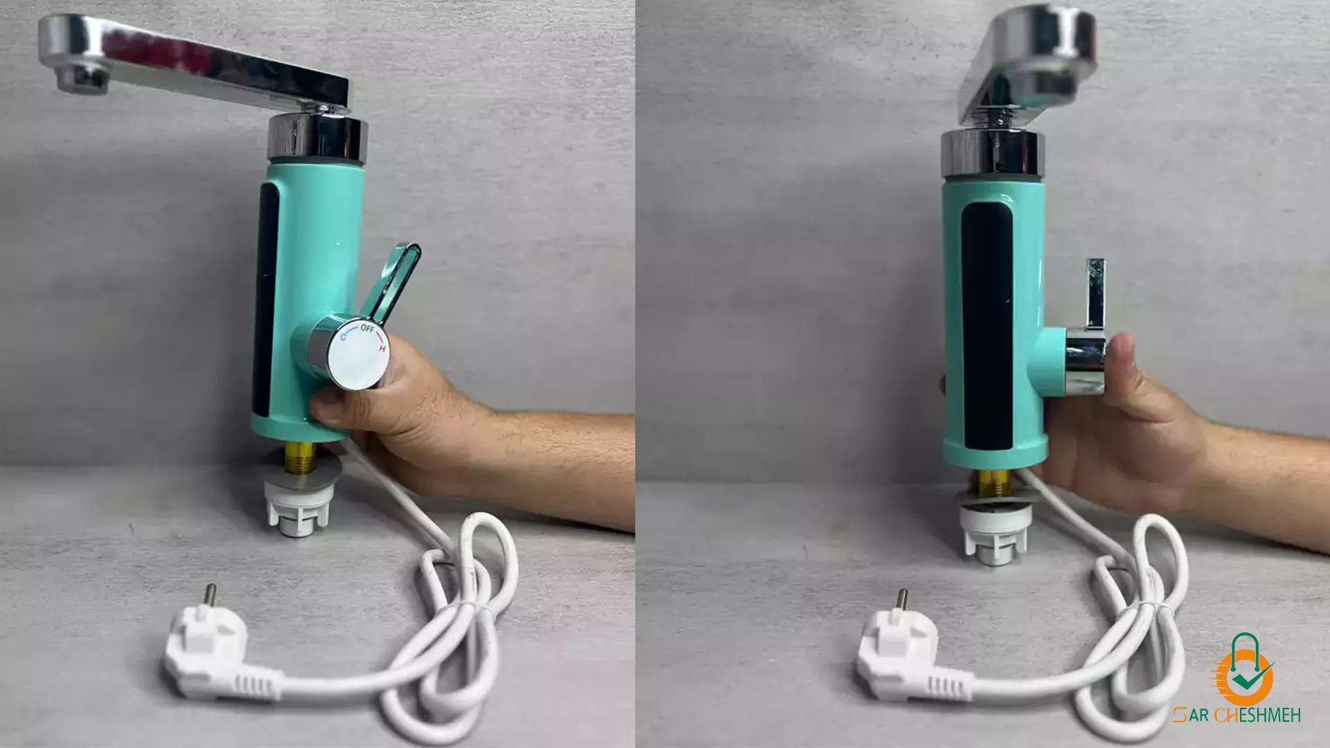 شیر آب برقی گرم کن دار 3000w (آبی)