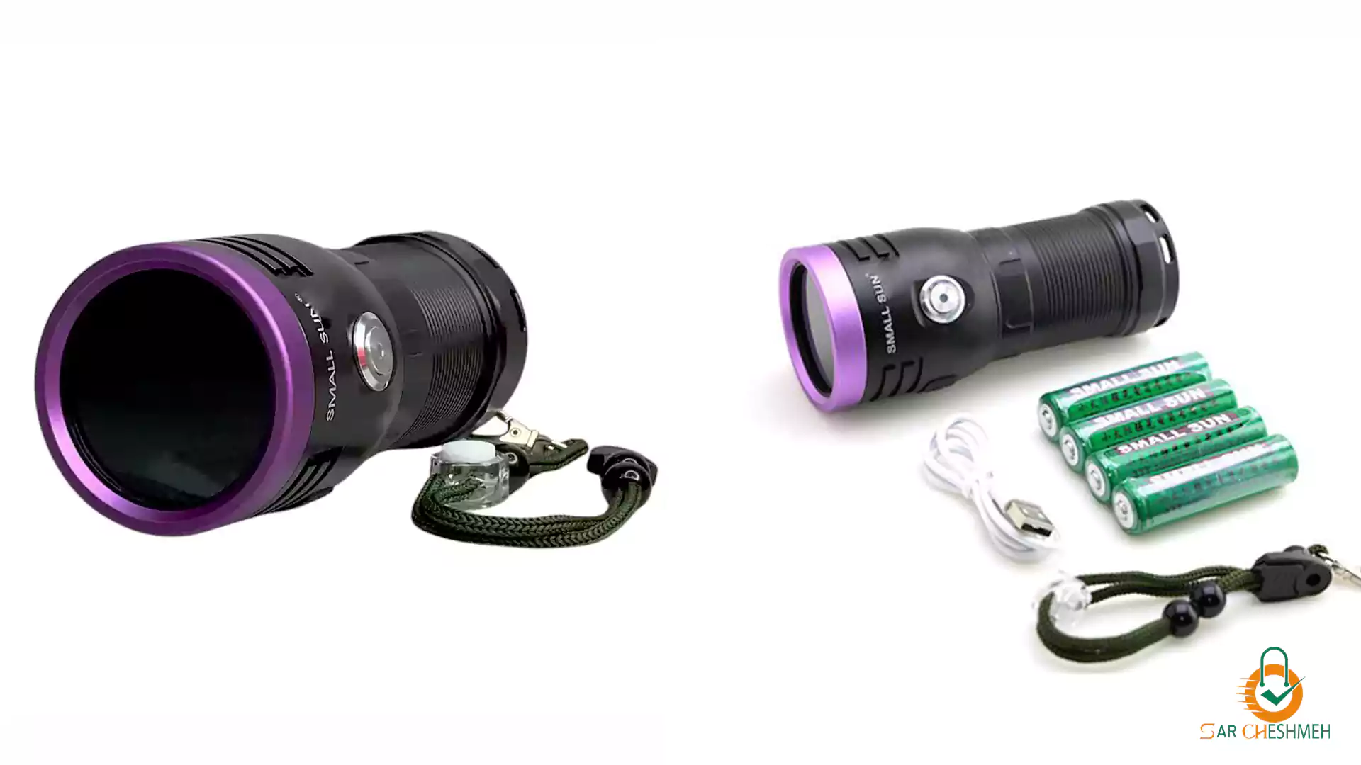 چراغ قوه 6 لامپ یووی UV اسمال سان مدل ZY-H4 6LED