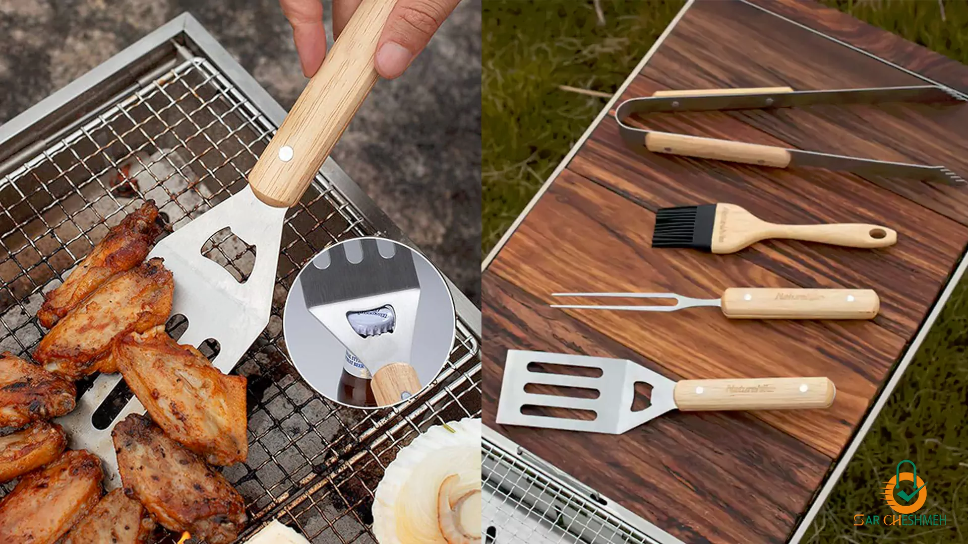 ابزار باربیکیو نیچرهایک NH20SK007، ست ابزار باربیکیو 4 تکه نیچرهایک مدل NH20SK007