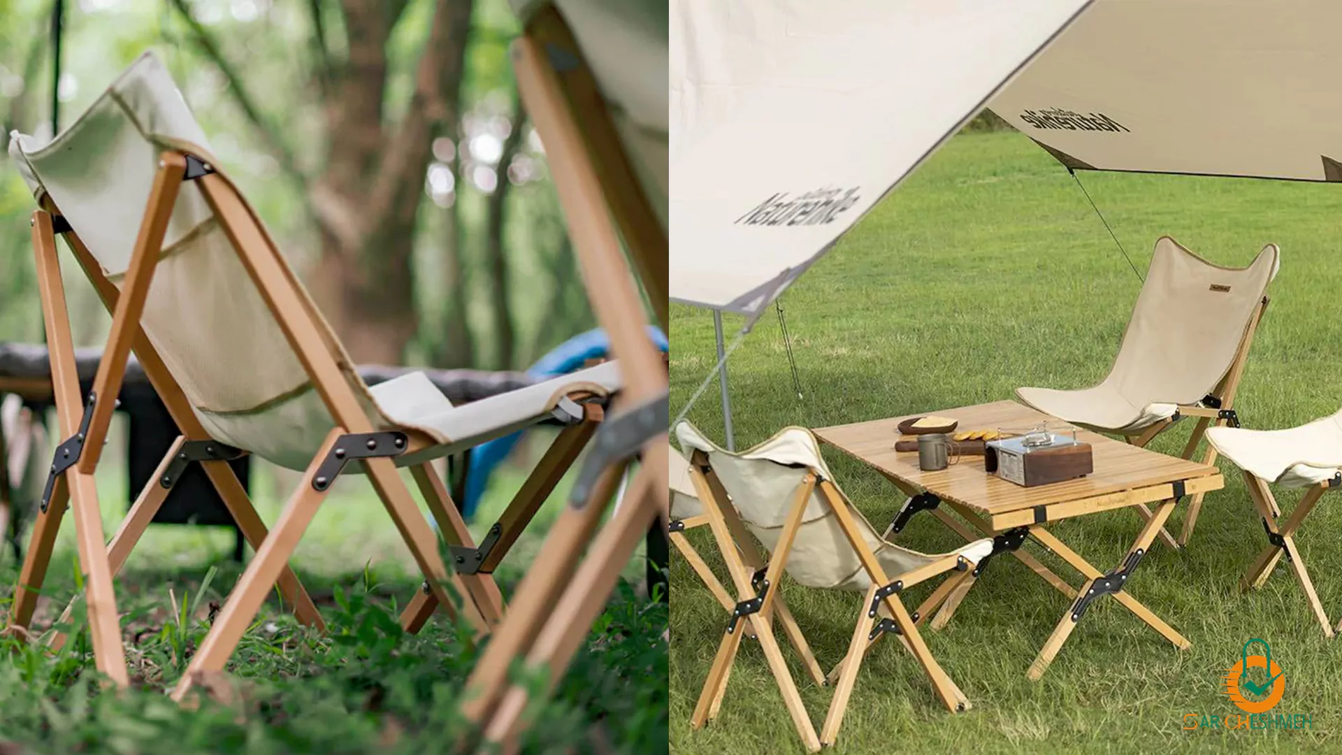 صندلی تاشو نیچرهایک NH19JJ008، صندلی چوبی تاشو کمپینگ نیچرهایک مدل NH19JJ008