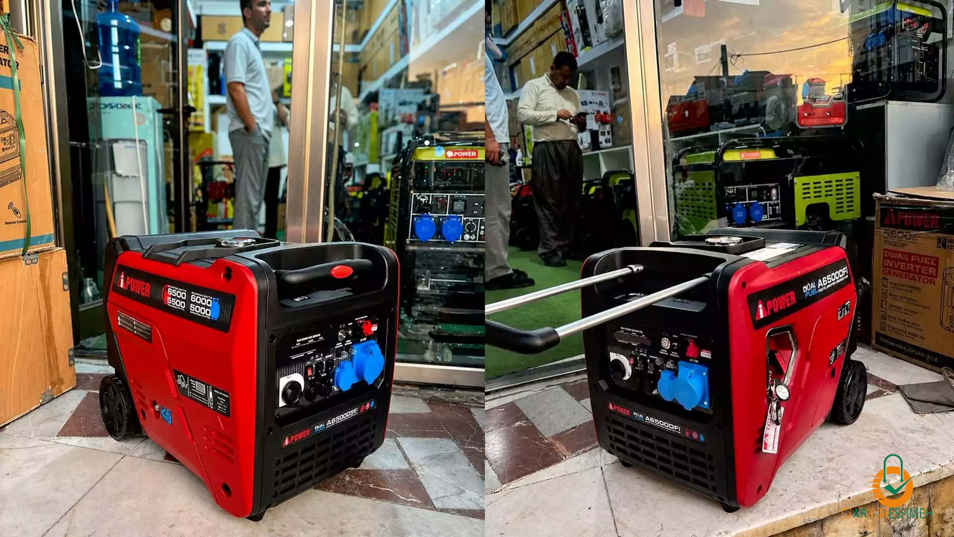 موتور برق 6.5 کیلووات سایلنت 2 گانه سوز آی پاور مدل SM6500DFI