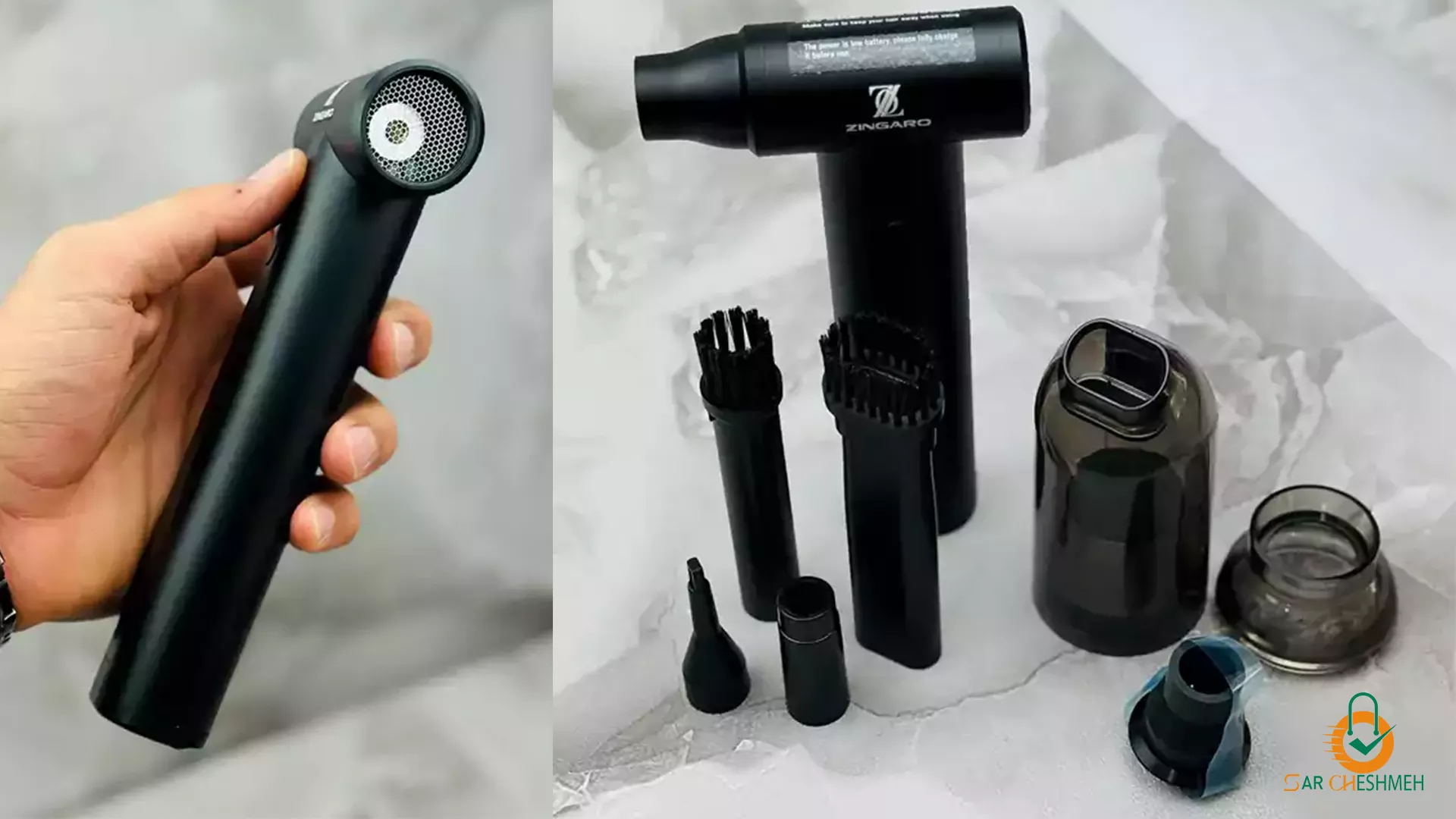 جت فن و جارو شارژی چندکاره زینگارو مدل J01 MAX-V