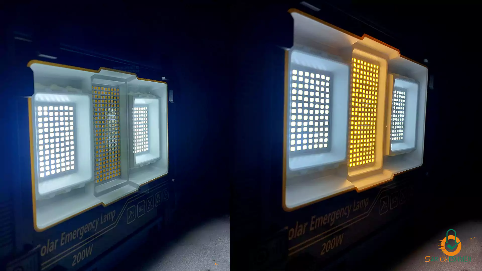 پروژکتور اسمال سان W8121-1، پروژکتور شارژی خورشیدی 200 وات مدل W8121-1