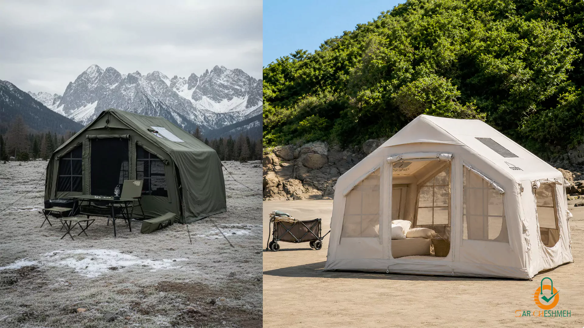 چادر بادی 4 نفره کودی مدل 8.0 Air Tent