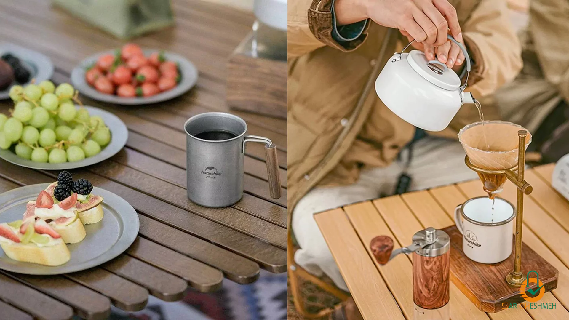 خرید تجهیزات پخت و سرو غذا در طبیعت، خرید ست ظروف