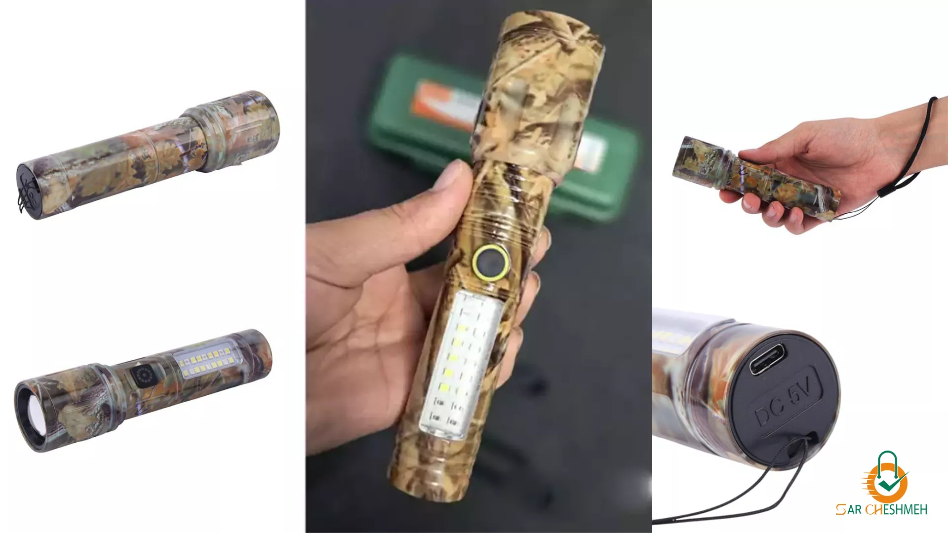 چراغ قوه جیبی فانوس دار اسمال سان مدل ZY-536