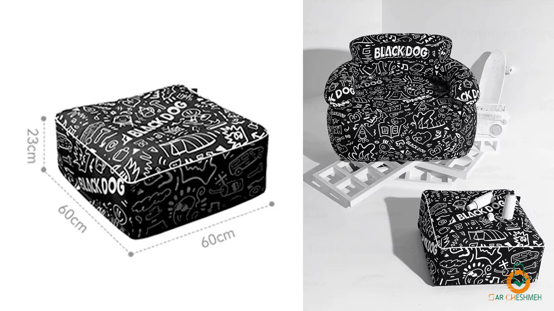 مبل بادی مربعی بلک داگ مدل BD-CQ23003