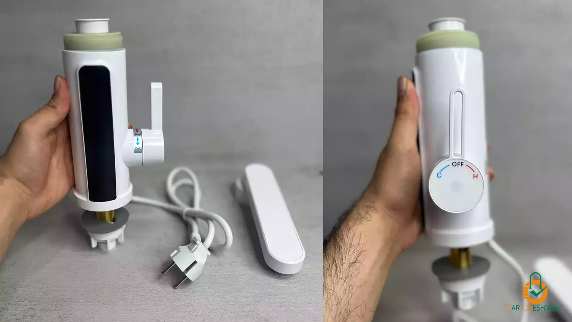 شیر آب برقی گرم کن دار 3000w (سفید)
