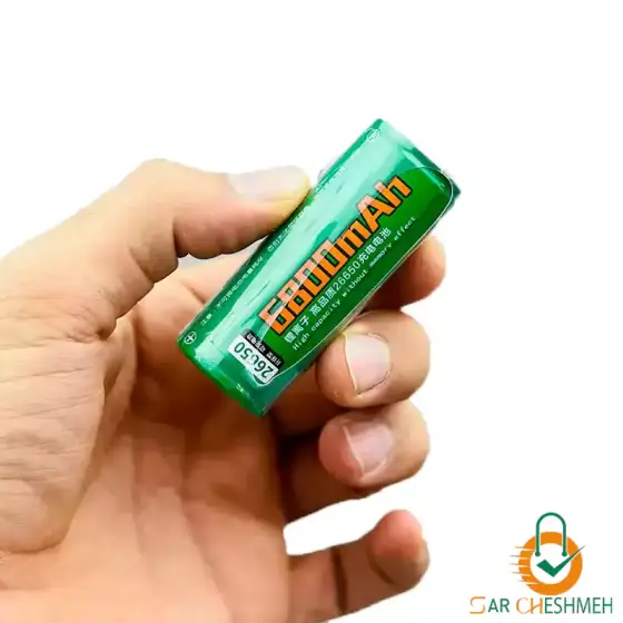باطری لیتیوم یون 6800 میلی آمپر اسمال سان سایز 26650
