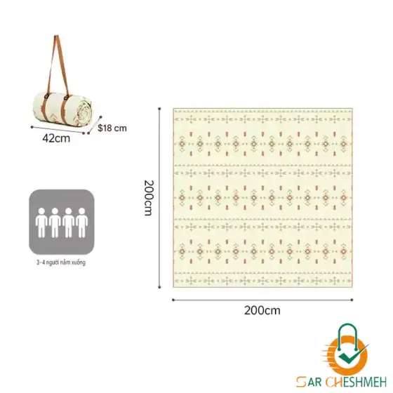 زیرانداز پیک‌نیک نیچرهایک مدل CNK2350WS010 طرح Sunshine Forest