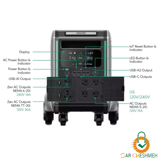پاور استیشن همراه باتری اضافه زندور مدل ZDSBV4600