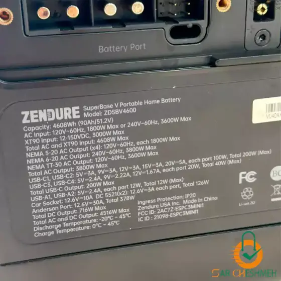 پاور استیشن همراه باتری اضافه زندور مدل ZDSBV4600