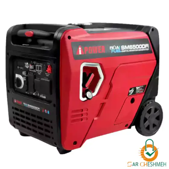 موتور برق 6.5 کیلووات سایلنت 2 گانه سوز آی پاور مدل SM6500DFI