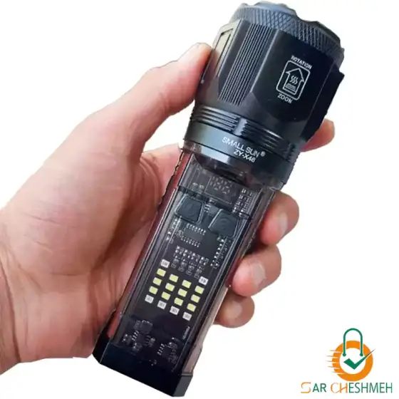چراغ قوه شارژی خورشیدی اسمال سان مدل ZY-X46