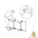 تخت تاشو مشبک کمپینگ نیچرهایک مدل NH22JU028