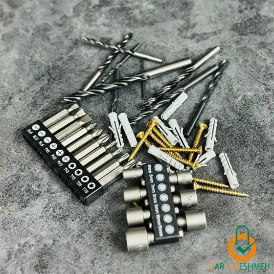 ست دریل پیچ گوشتی 77 عددی 12 ولت شارژی دایلو مدل DTDT1B77