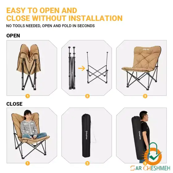 صندلی تاشو کمپینگ کینگ کمپ مدل KC2224