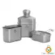 ست ظروف و قمقمه سه تیکه تیتانیوم نیچرهایک مدل NH21CJ004