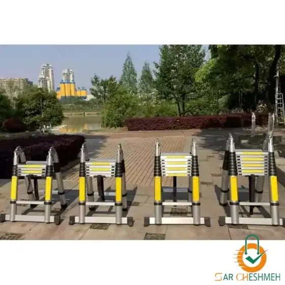 نردبان دو طرفه تلسکوپی با ارتفاع 3.6 متر (7.2 متر در حالت یک طرفه)