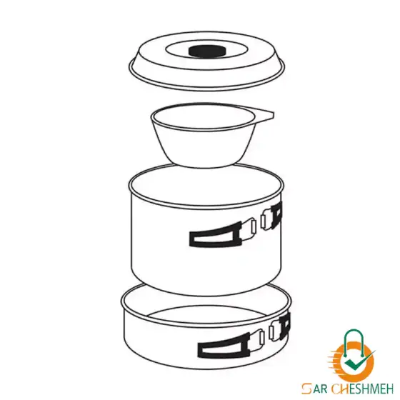 ست ظروف 1 الی 2 نفره بی آر اس مدل BRS-151