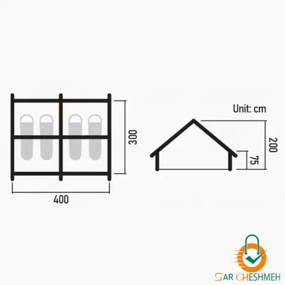 چادر بادی 4 نفره Air 12 نیچرهایک مدل NH20ZP010