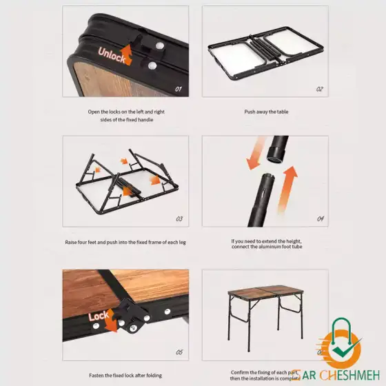 میز تاشو کمپینگ نیچرهایک مدل NH20JJ028
