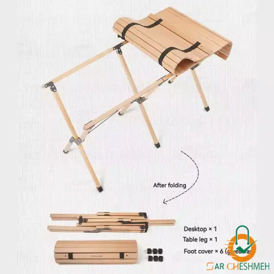 میز تاشو چوبی پایه بلند نیچرهایک مدل NH19JJ009