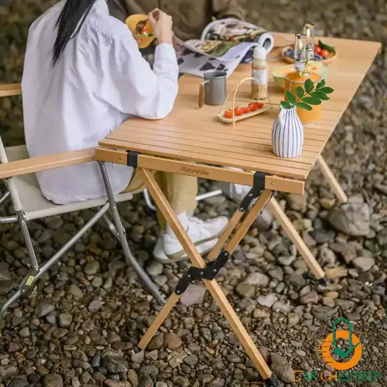 میز تاشو چوبی پایه بلند نیچرهایک مدل NH19JJ009