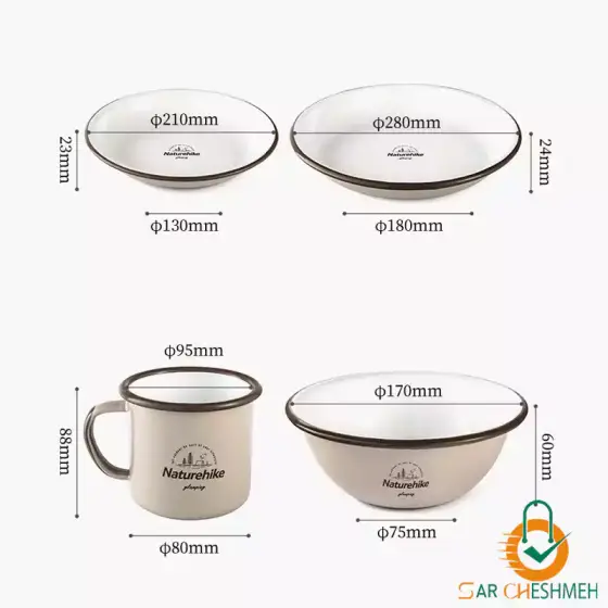 ظروف کمپینگ لعابی نیچرهایک مدل NH20SJ030