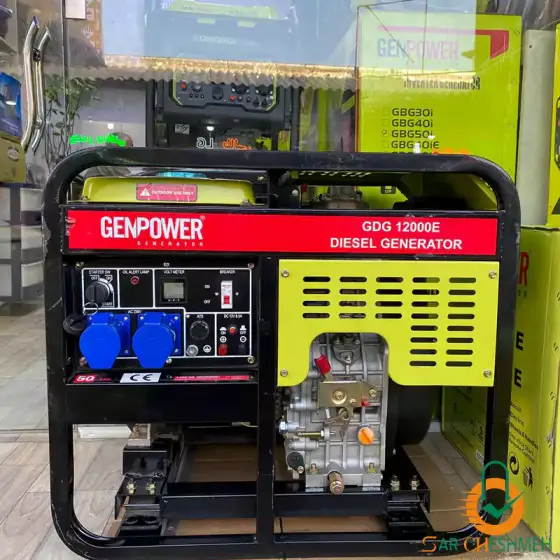 موتور برق دیزلی 12000 وات جن پاور مدل GDG12000E