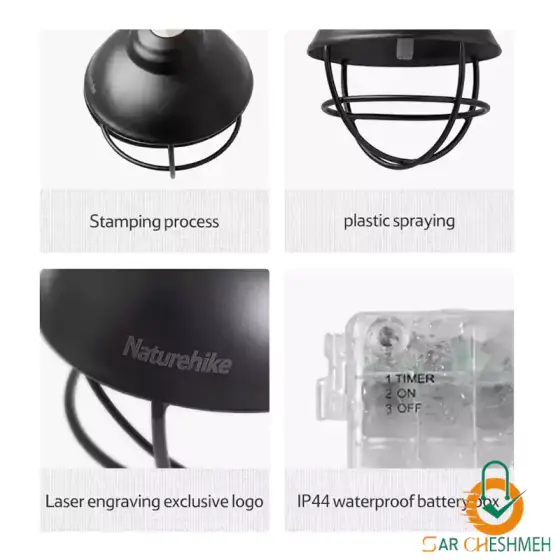 چراغ ریسه ای کمپینگ Atmosphere نیچرهایک مدل NH21ZM001