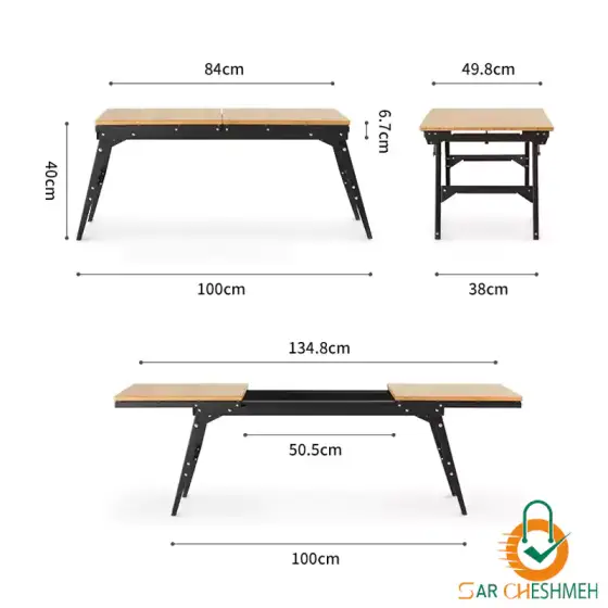 میز IGT با رویه چوبی بامبو نیچرهایک مدل NH22JU010