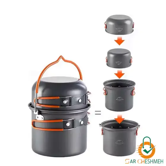 ست ظروف چهار تکه کمپینگ نیچرهایک مدل NH18T018-G