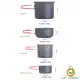 ست ظروف چهار تکه کمپینگ نیچرهایک مدل NH18T018-G
