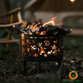 آتش دان هیزمی دایره‌ای نیچرهایک مدل NH21JJ102