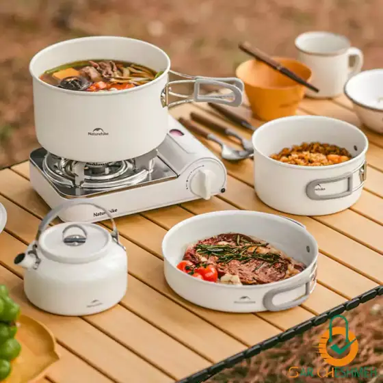 ست ظروف سرامیکی نچسب کمپینگ نیچرهایک مدل CNK2450CF013