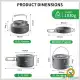 ست ظروف چهار تکه پخت و پز نیچرهایک مدل CNK2450CF010
