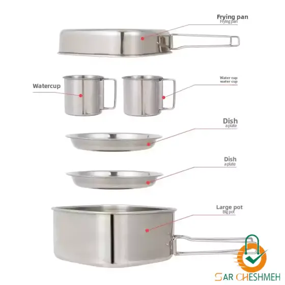 ست ظروف استیل 6 تکه چانوداگ مدل FX-9115-2