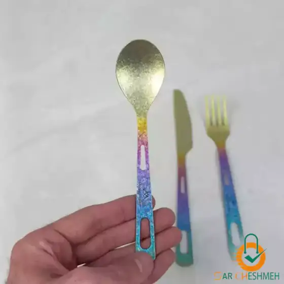 ست قاشق و چنگال تیتانیومی ماونتین هایکر مدل SZK1047