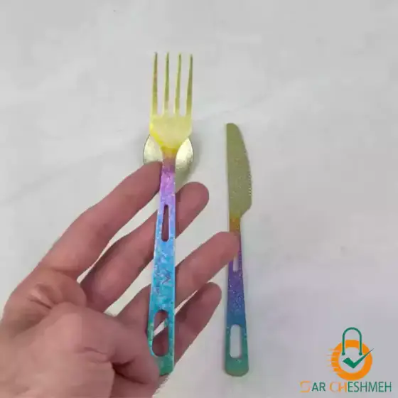 ست قاشق و چنگال تیتانیومی ماونتین هایکر مدل SZK1047