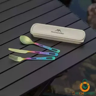 ست قاشق و چنگال تیتانیومی ماونتین هایکر مدل SZK1047