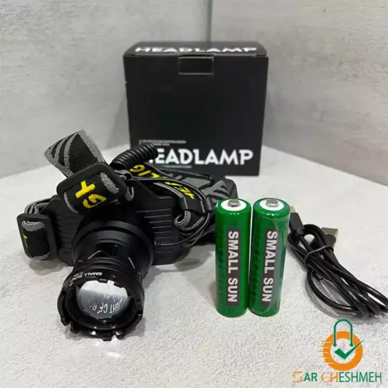 چراغ پیشانی نور زرد و سفید اسمال سان ZY-T502