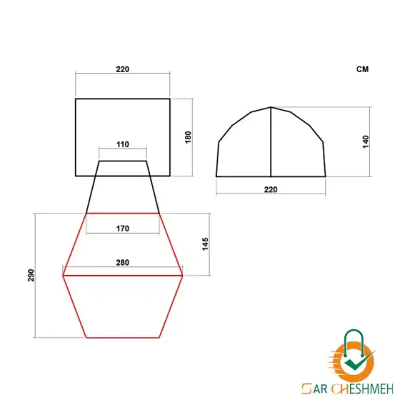چادر اتوماتیک گنبدی شکل 3 الی 4 نفره نیچرهایک مدل CNK230WS018