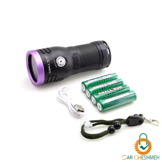 چراغ قوه 6 لامپ یووی UV اسمال سان مدل ZY-H4 6LED