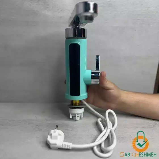 شیر آب برقی گرم کن دار 3000w (آبی)
