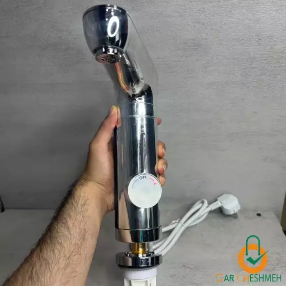 شیر برقی استیل دارای گرم کن فوری با صفحه نمایش LED